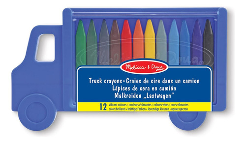 Set De Crayones De Cera Camión 12 Unidades