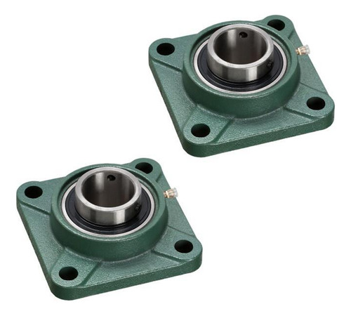 Kit 2 Mancal Quadrado Com Rolamento Ucf206 30mm