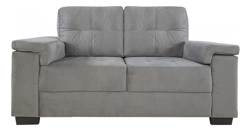 Sillon 2 Cuerpos - Sofa Tela Alcohol Clean - Lcm Color Gris Diseño De La Tela Lisa