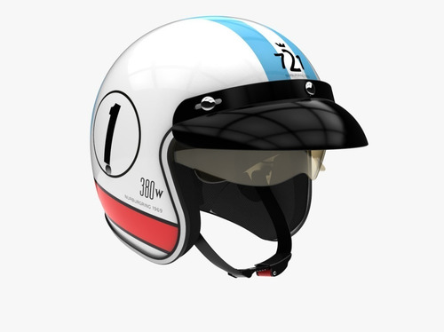 Casco Moto Abierto Retro Hawk 721 Torino 380w Solomototeam