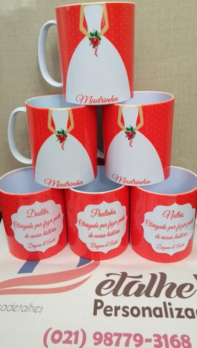 Caneca Madrinha E Padrinho De Casamento