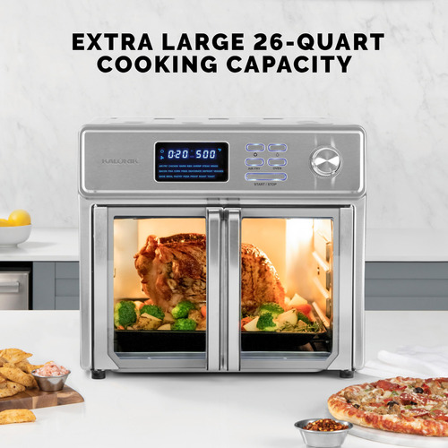 Horno De Aire Digital 26 Litros 10 En 1 Con Accesorios