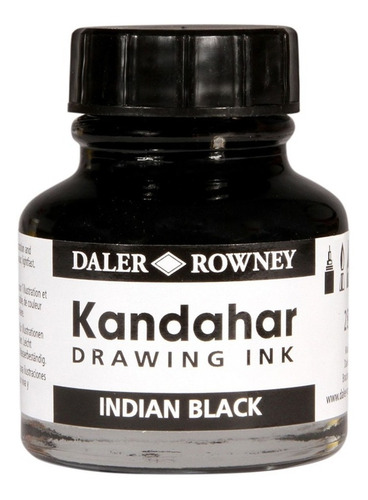 Tinta Nankim Daler Rowney Kandahar Preta 028ml
