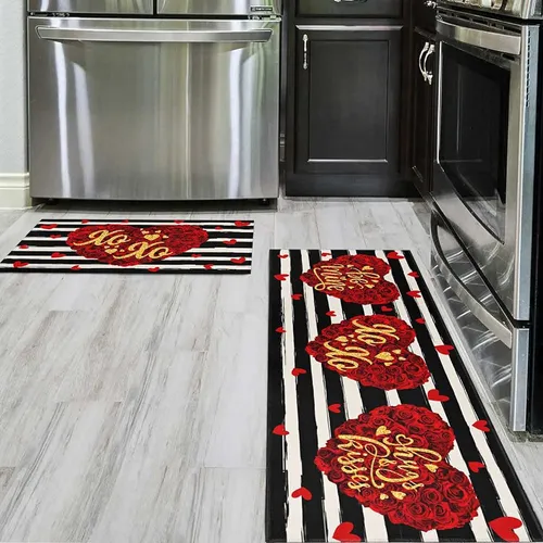 Ideasonna Alfombras De Cocina De San Valentín Juegos De 2 Al