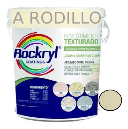 Revestimiento Texturado A Rodillo Rockryl 20 Lts Membrana