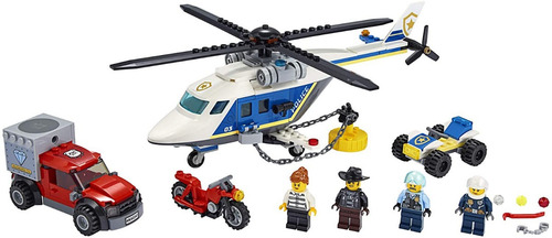 Lego City 60243 Helicóptero Policía 212 Piezas Original