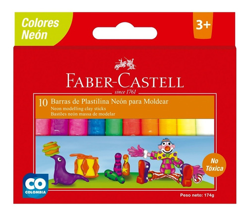 Plastilina Neon X 10 Faber Castell