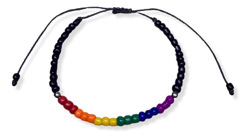 Pulsera Tobillera Arcoiris Mostacillas Orgullo Lgtb Gay