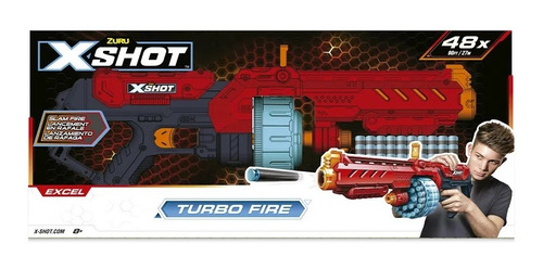 Brinquedo Lançador Zuru X-shot Red Turbo Fire Candide 5721