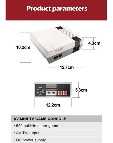 Consola Retro Videojuegos Clásica 620 Juegos 2 Controles