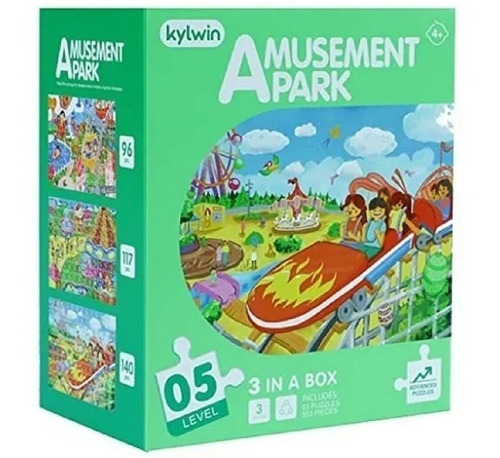 Puzzle Rompecabezas 3 En 1 Parque De Diversiones Kylwin