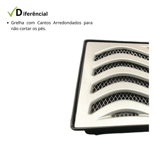 Ralo 19x19cm Completo Coleta Agua Da Chuva Saída Lateral