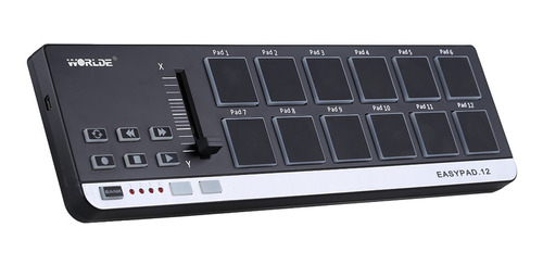 12 Portátil Mini Usb 12 Drum Pad Controlador Midi