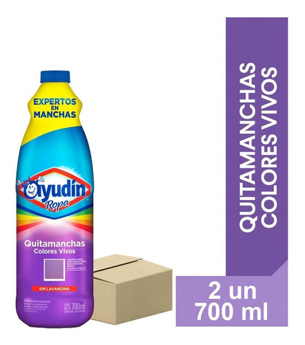 Quitamanchas Ayudin Ropa Colores Vivos Botella 2un X 700 Ml