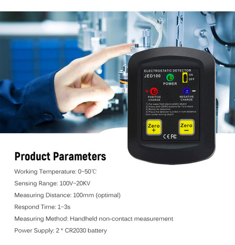 Analizador Electrostático Portátil Detector Esd 100v~20k