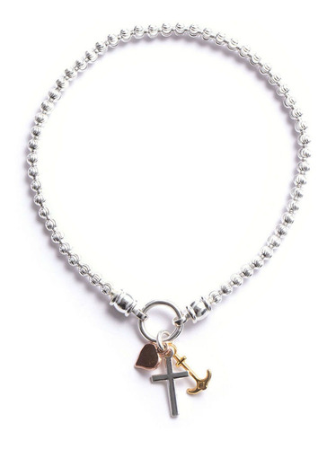 Pulsera Carmín Ocean De Plata 925 Con Charms Ss