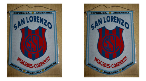 Banderin Grande 40cm San Lorenzo Mercedes Corrientes