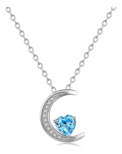 Umiilon Collar Con Colgante De Amor En La Luna Para Mujeres