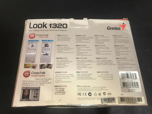 Webcam Genius Look 1320 True 1.3 Mega Pixels Usada (Usado)