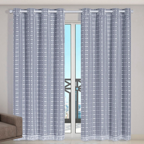 Curtinapara Sala Branca Blackout Pvc 2,80x2,30 Vuol Xadrez