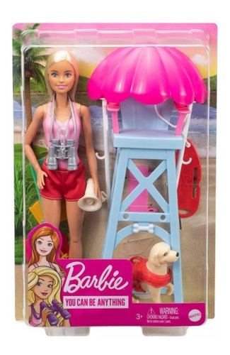 Barbie Set Salvavidas Con Su Perrito