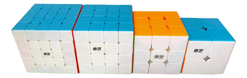 Cubo Mágico Qiyi 2x2 3x3 4x4 5x5 Stickerless Paquete 4