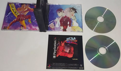 Street Fighter Collection Playstation Case Duplo Midia Prata