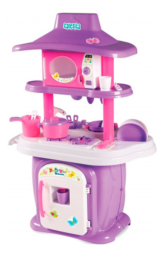 Cocinita C/ Frigo Microondas Utensilios De Cocina Infantil