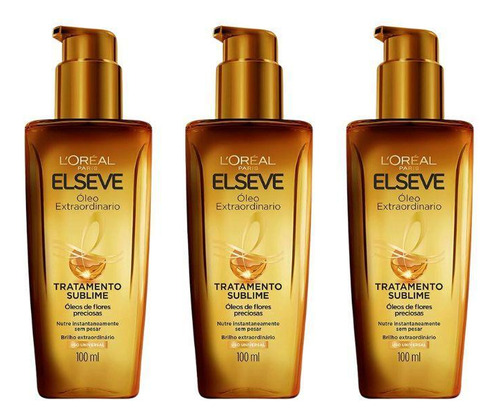 Oleo Capilar Elseve Extraordinario 100ml - Kit Com 3un