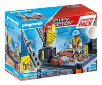 Comprar Playmobil Set Construccion Con Grua City Action 70816