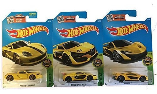 Hot Wheels Hw Amarillo Exóticos Mclaren P1, Porsche Carrera 