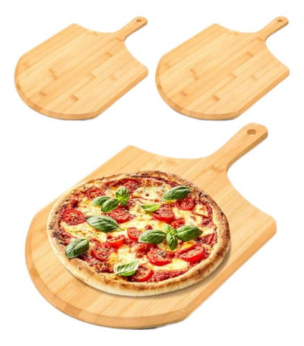 3 Tablas Pala De Madera Servicio De Pizza Quesos Cortar