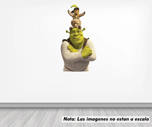 Vinil Sticker Pared 20 Cm. Lado Shrek Mod. 0029