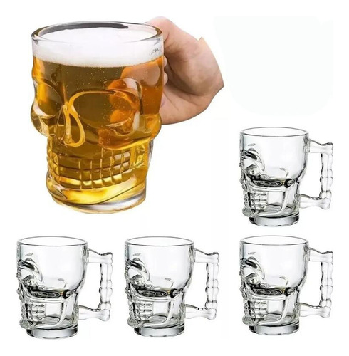 Juego De 4 Jarras De Cerveza De 400 Ml Con Asa, Ideales Para