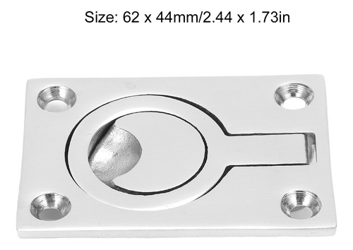 Empuñadura Empotrada, 62 X 44 Mm, Asas Cuadradas Para Barcos