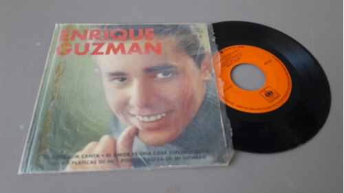 Disco Acetato 7  Enrique Guzman Mi Corazon Canta