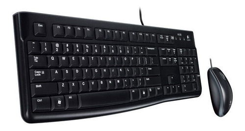 Teclado Y Mouse Logitech C/ Cable Usb Mk 120 Pc Notebook