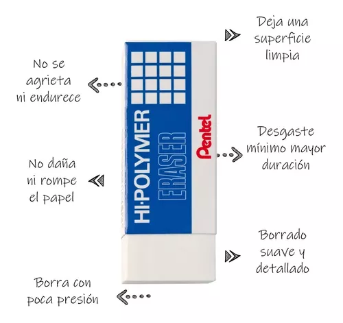 Goma borrar Pentel con portagoma ZE32YO borra tintas