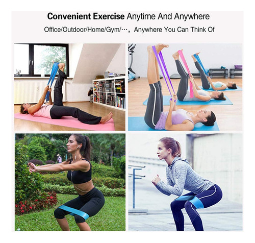 Bandas De Resistencia Fitness, Set De 5 Cintas Elasticas