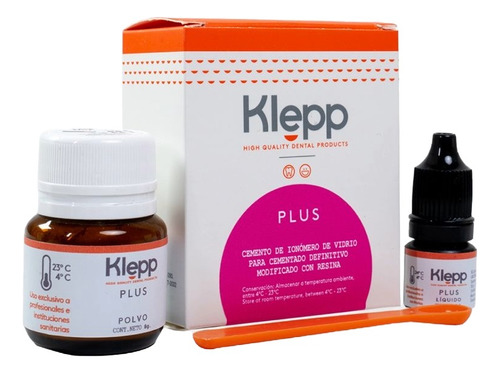 Klepp Ionómero Plus Vítreo Cementado 8g+5ml Odonto Dental