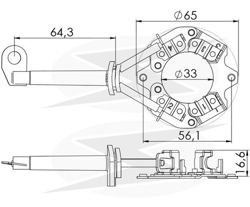 Suporte Porta Escova Fiat Spazio 1300 1500 Unifap 1135/4