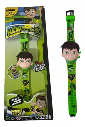 Relógio BEN10 digital verde com luzes E musica infantil