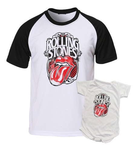 Remera + Body Papá Bebé Regalo Padre Rolling Stones