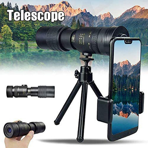 4k 10-300x40mm Super Teleobjetiva Zoom Monocular Telescópio