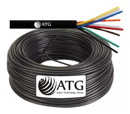 Cable Instalacion Alarmas Atg 100% Cobre 4 Pares Exterior Negro