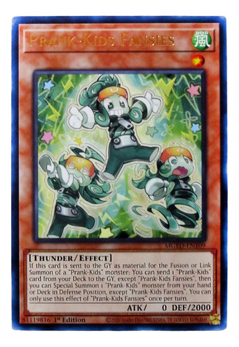 Carta Original Anime Yugioh Prank Kids Fansies Konami Rara