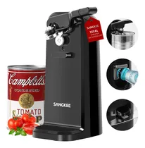 Comprar Sangkee Abrelatas Eléctrico, Abrelatas Eléctrico 3 En 1 Con Afilador De Cuchillo Y Función De Destapador, Abrelatas Eléctrico Automático Para Electro Domesticos, Con Palanca De Empuje Fácil