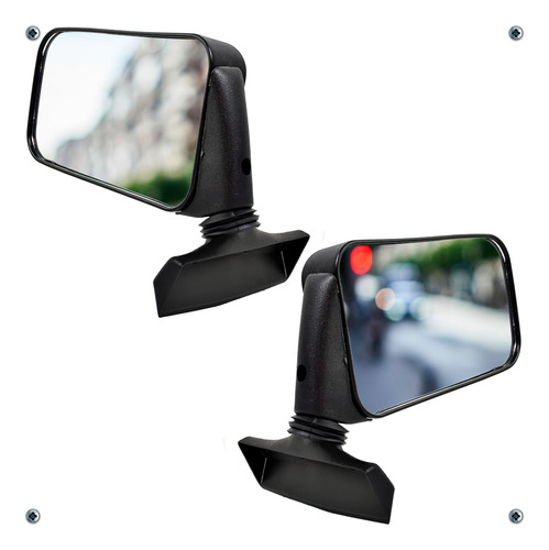Espejo Lateral Tipo Baby Bandera Abatible Universal 2 Piezas