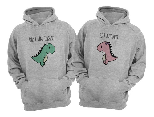 Sudadera Grapics Gorro Dinosaurios Dinos Pareja Amigos Amor