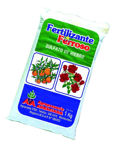 Fertilizante Ferroso. Bolsa De 1 Kg